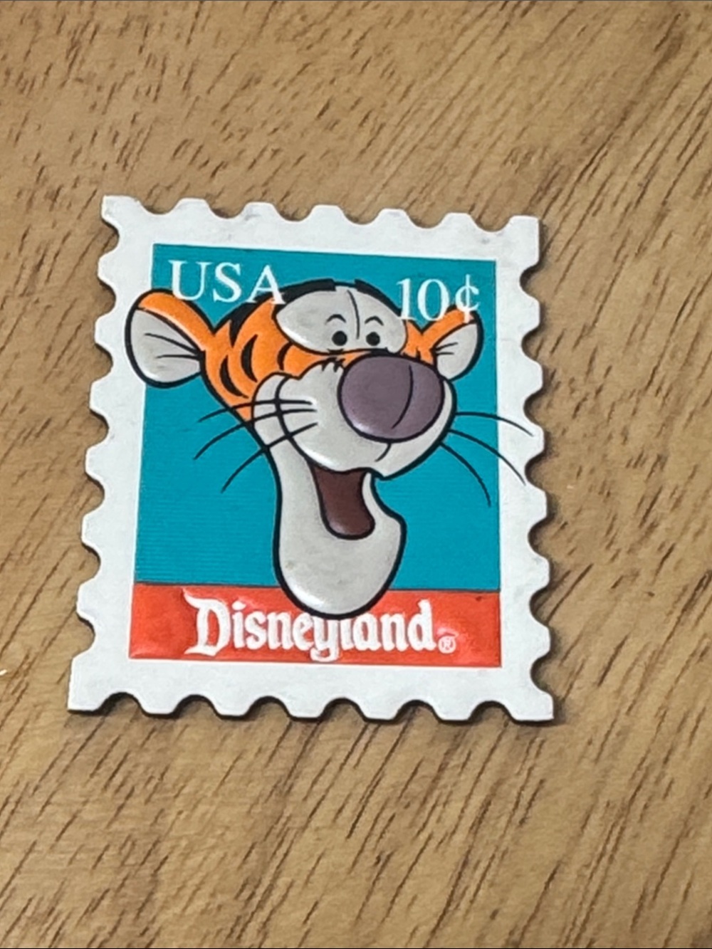 Vintage Disney Tigger Trading Card Magnet - Orange & Teal